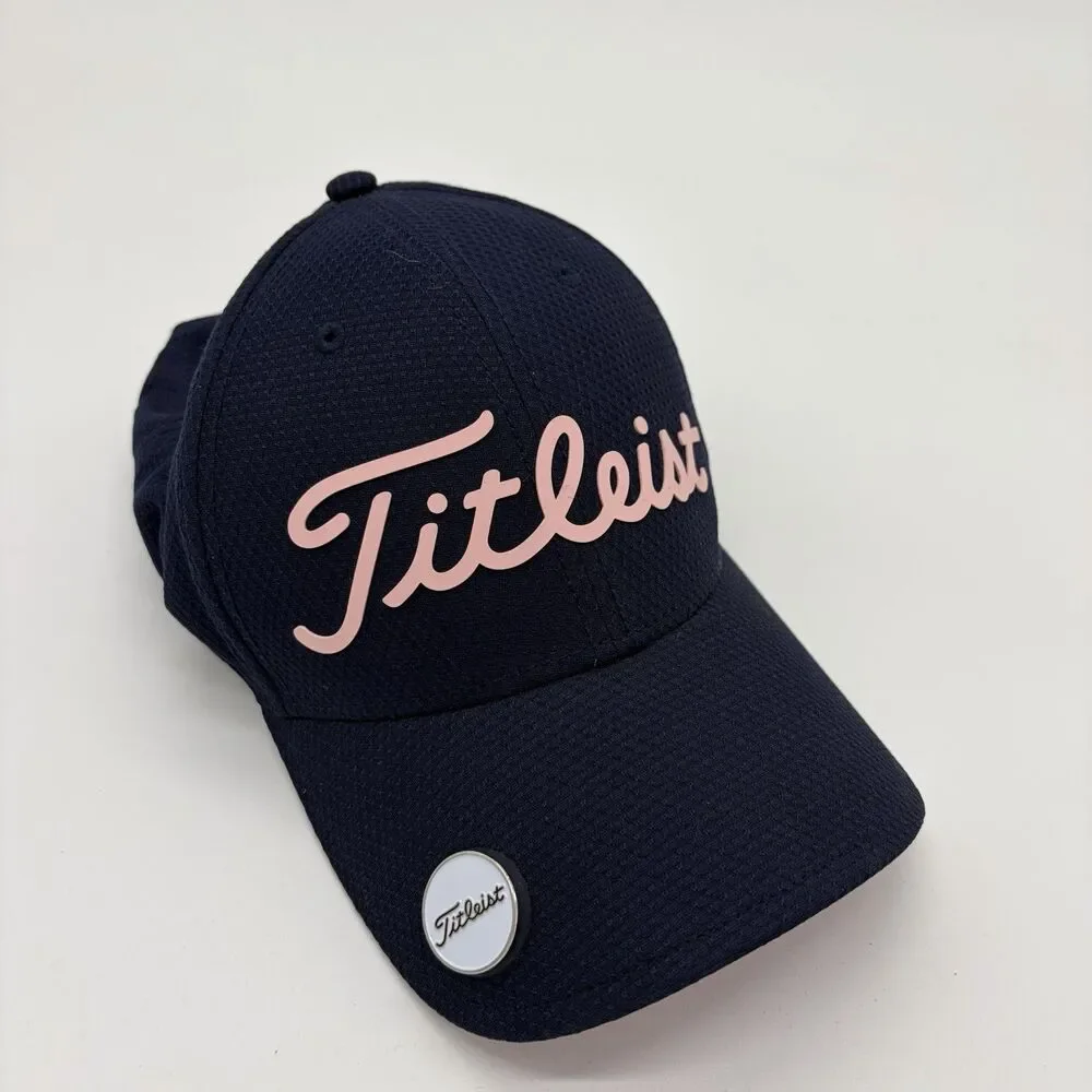 Golf Titleist Performance Navy/Pink Hat Cap Magnetic Premium Ball Marker